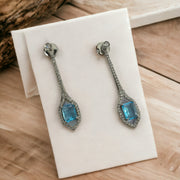 Opal Touch - Elegance Rhodium Plated Crystal Earrings - Earrings