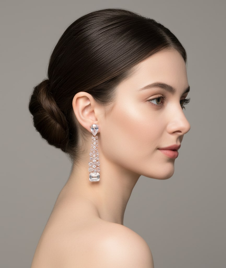 Elegance Rose Earrings - Opal Touch