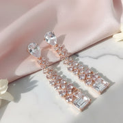 Elegance Rose Earrings - Opal Touch