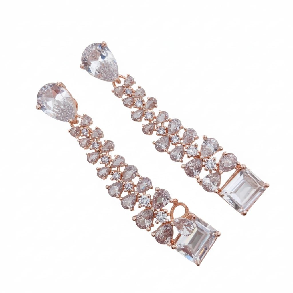 Elegance Rose Earrings - Opal Touch