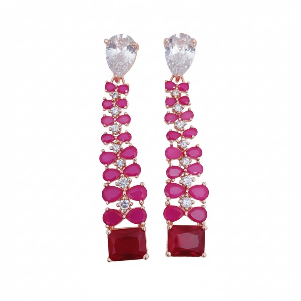 Elegance Rose Earrings - Opal Touch