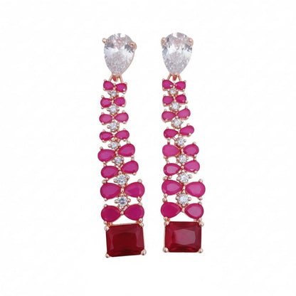 Elegance Rose Earrings - Opal Touch