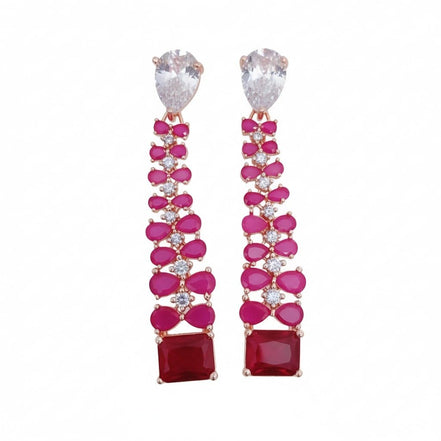 Elegance Rose Earrings - Opal Touch