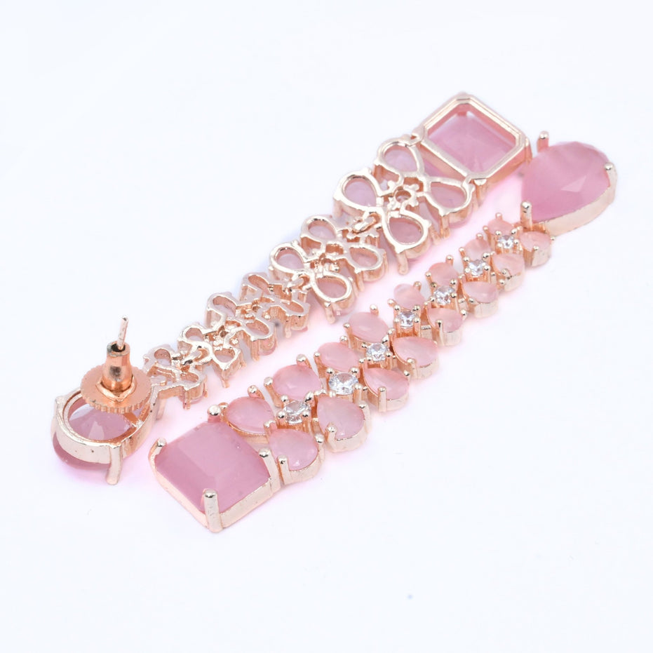 Elegance Rose Earrings - Opal Touch