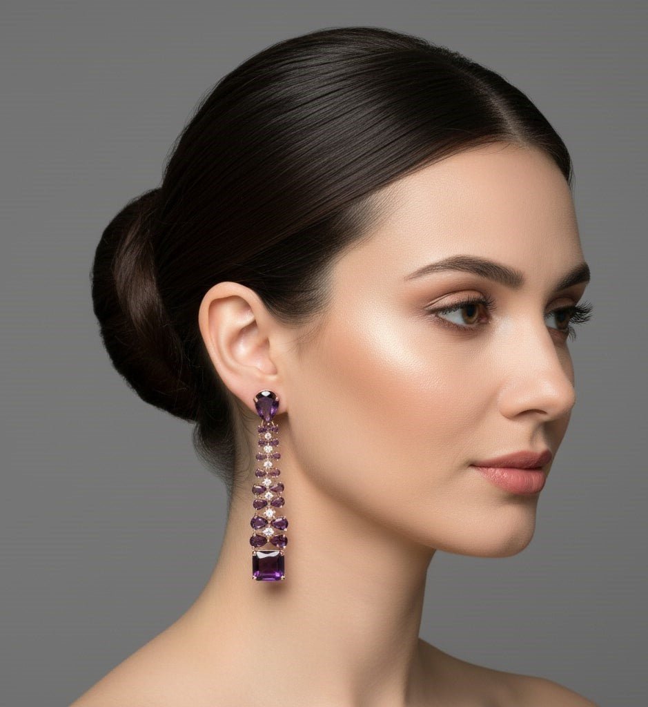 Elegance Rose Earrings - Opal Touch