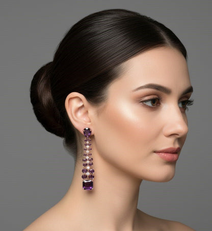 Elegance Rose Earrings - Opal Touch