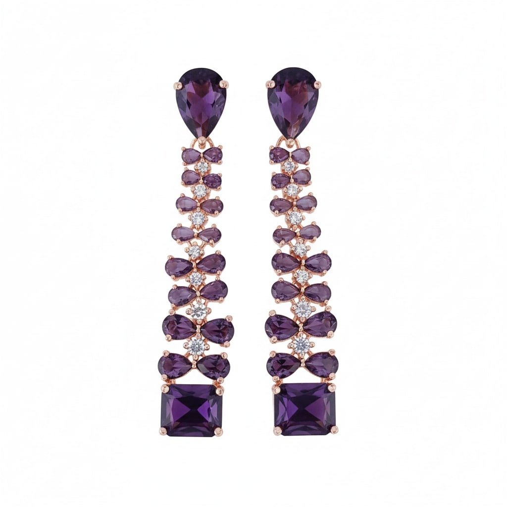 Elegance Rose Earrings - Opal Touch