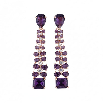 Elegance Rose Earrings - Opal Touch