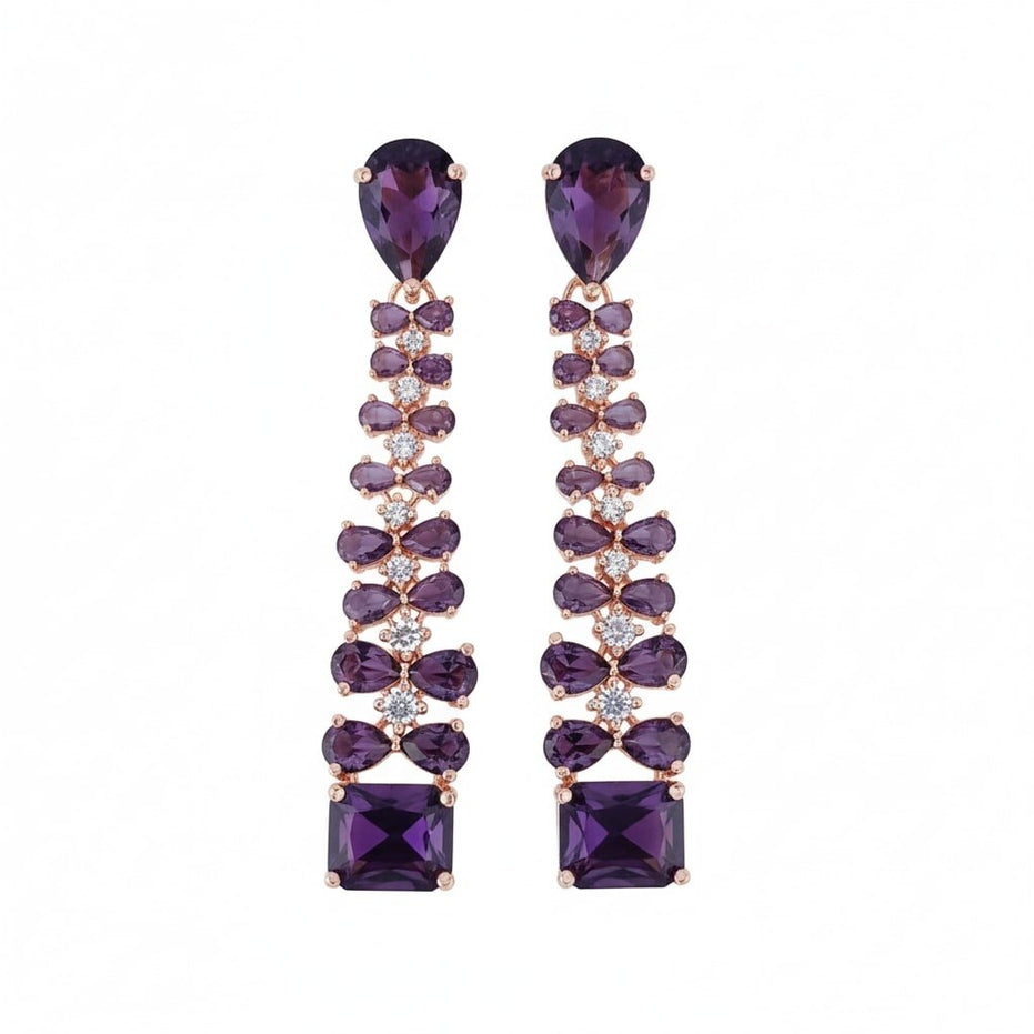 Elegance Rose Earrings - Opal Touch