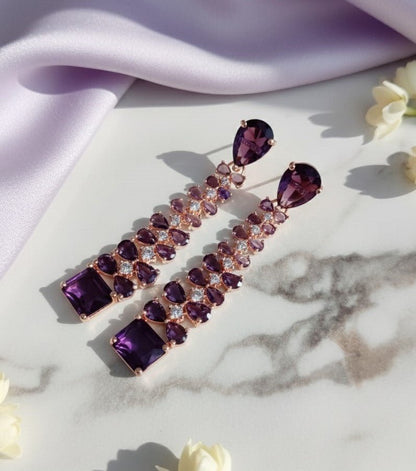 Elegance Rose Earrings - Opal Touch