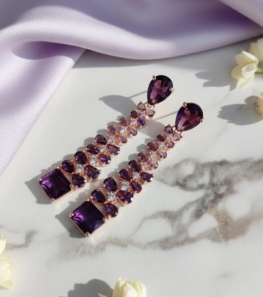 Elegance Rose Earrings - Opal Touch