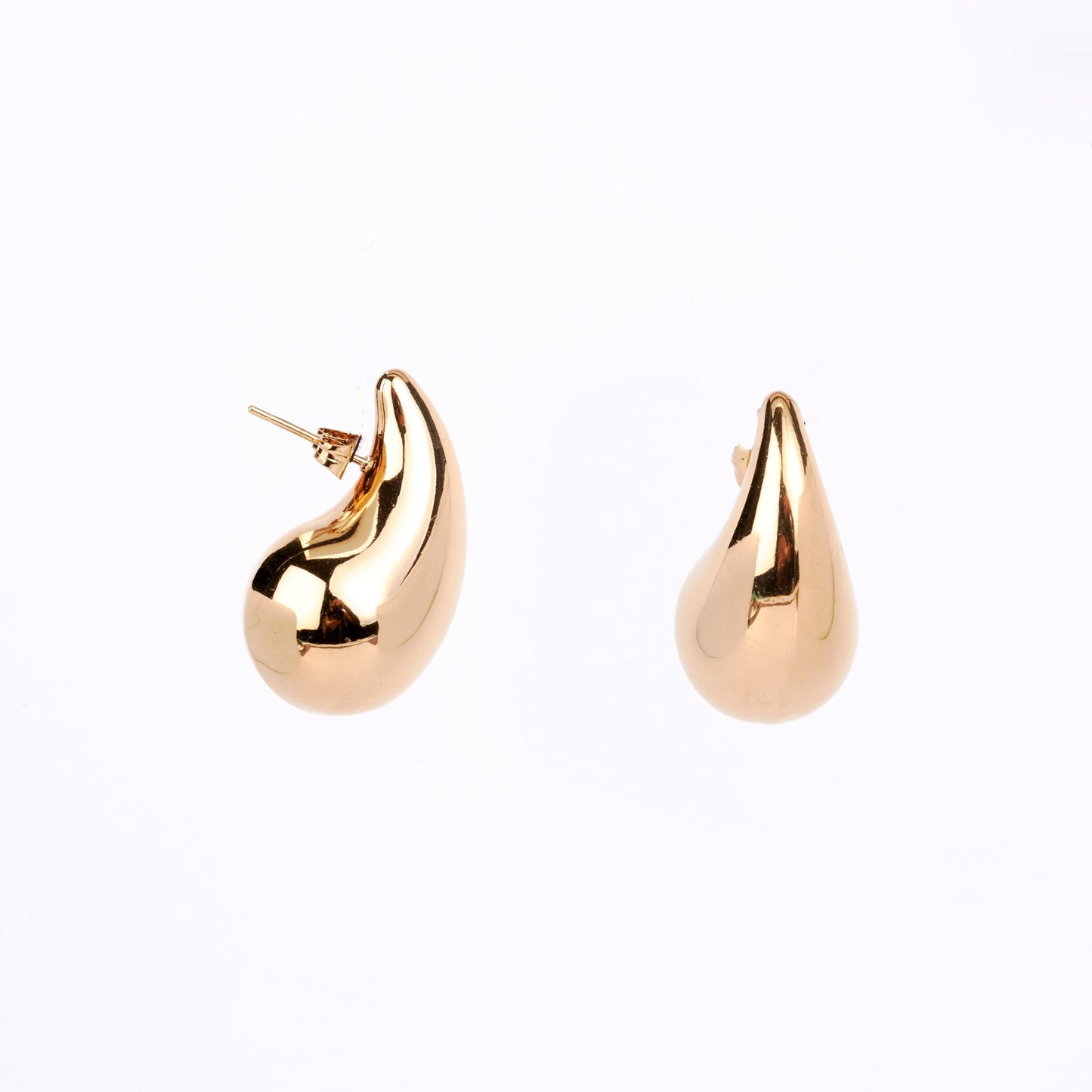 Studs - Elegance Round Hoop Gold Plated Studs - Opal Touch