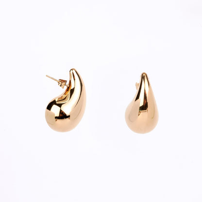 Studs - Elegance Round Hoop Gold Plated Studs - Opal Touch