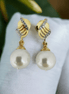 Opal Touch - Elegance Unveiled Earrings in Two Tone - Gold Silver White - Earrings