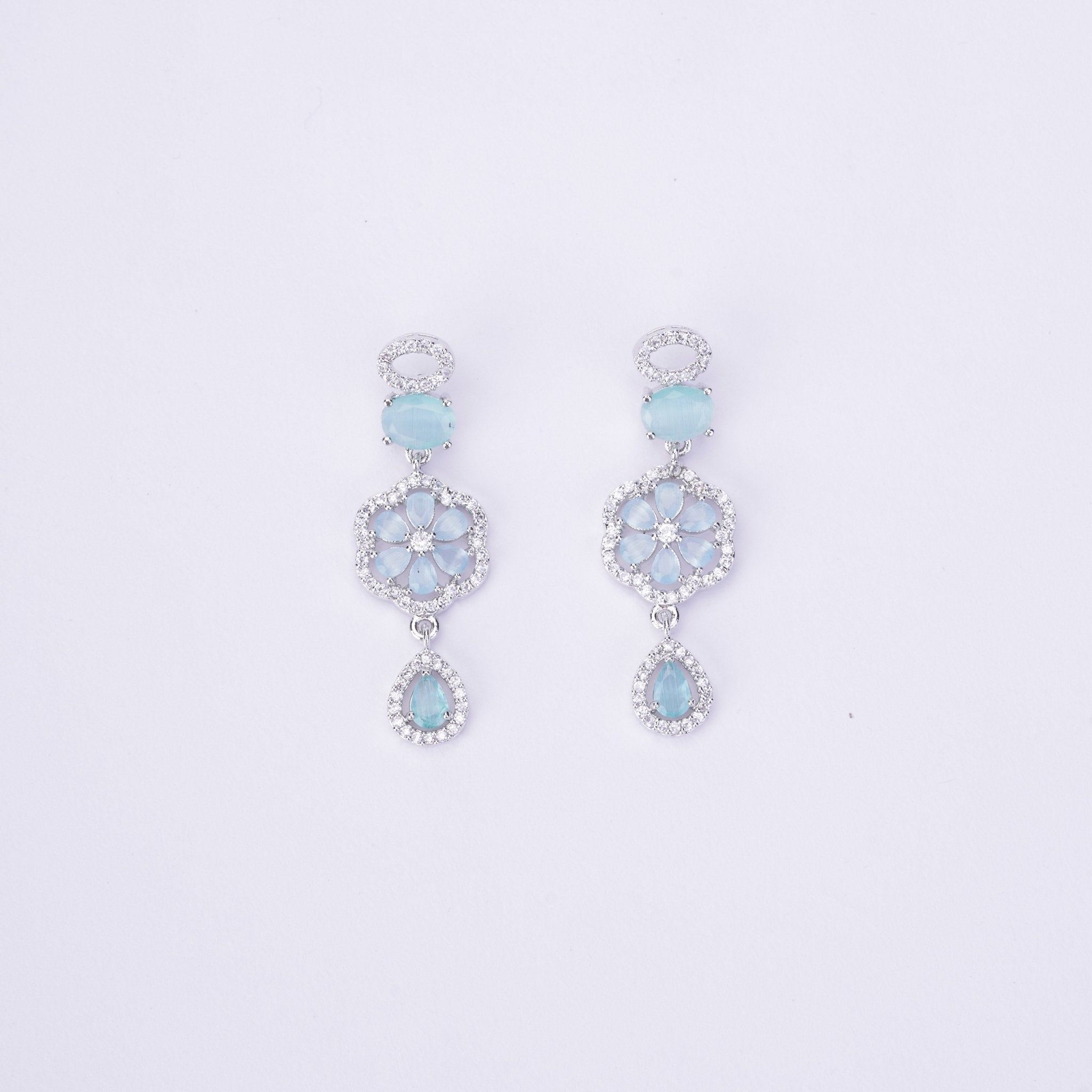 Opal Touch - Elegant 2 Layer Oval Necklace Set - Necklace