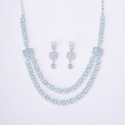 Opal Touch - Elegant 2 Layer Oval Necklace Set - Necklace