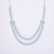 Opal Touch - Elegant 2 Layer Oval Necklace Set - Necklace