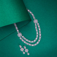 Opal Touch - Elegant 2 Layer Oval Necklace Set - Necklace