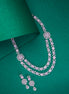 Opal Touch - Elegant 2 Layer Oval Necklace Set - Necklace
