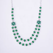 Opal Touch - Elegant 2 Layer Oval Necklace Set - Necklace