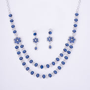 Opal Touch - Elegant 2 Layer Oval Necklace Set - Necklace