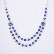 Opal Touch - Elegant 2 Layer Oval Necklace Set - Necklace