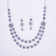 Opal Touch - Elegant 2 Layer Oval Necklace Set - Necklace