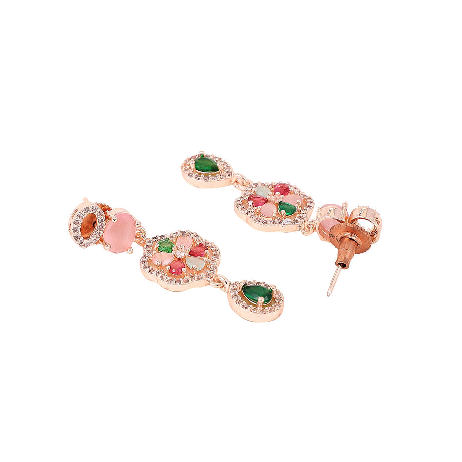 Opal Touch - Elegant 2 Layer Oval Necklace Set - Necklace