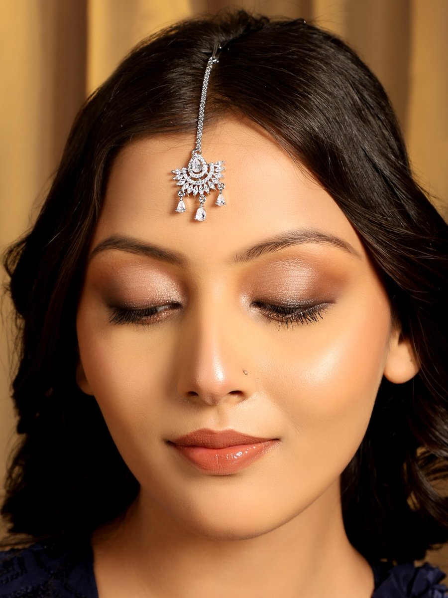 Elegant AD Stone Embellished Maang Tikka - Opal Touch