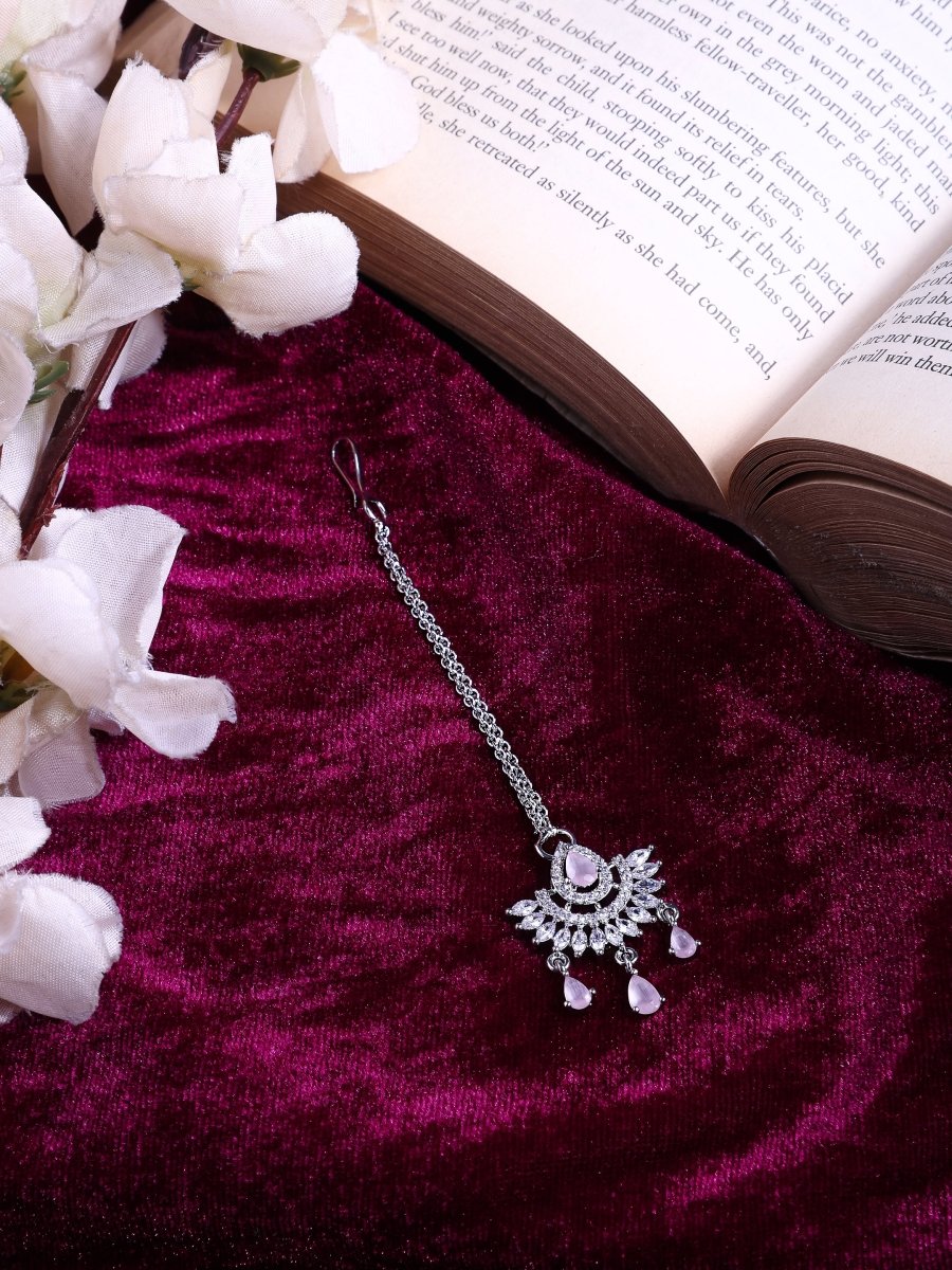 Elegant AD Stone Embellished Maang Tikka - Opal Touch