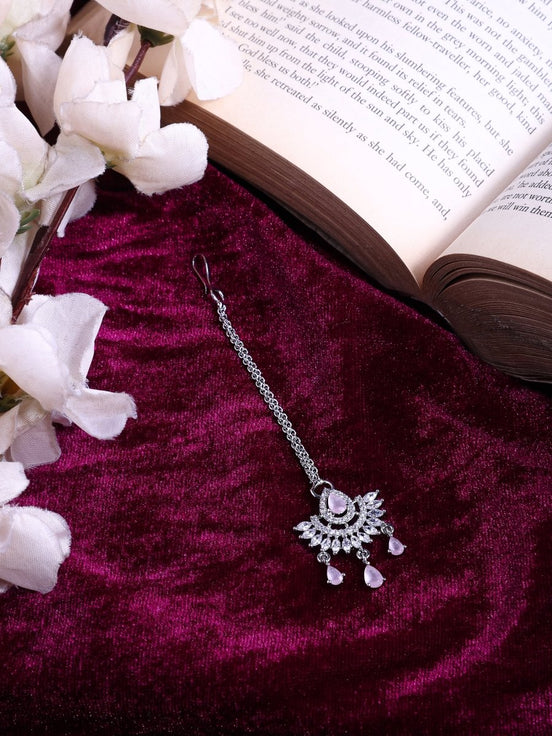 Elegant AD Stone Embellished Maang Tikka - Opal Touch