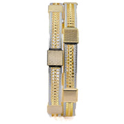 Bangles - Elegant Detailing Gold Silver Plated Bangles - Opal Touch