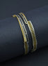 Bangles - Elegant Gold and Silver Plated Bangles with Sparkling Edge Detailing - Opal Touch