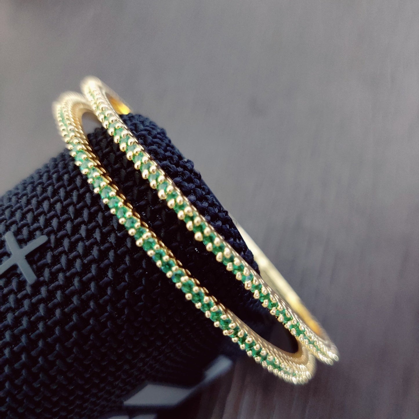 Opal Touch - Elegant Gold plated Bangles (Pack of 2) - Bangles