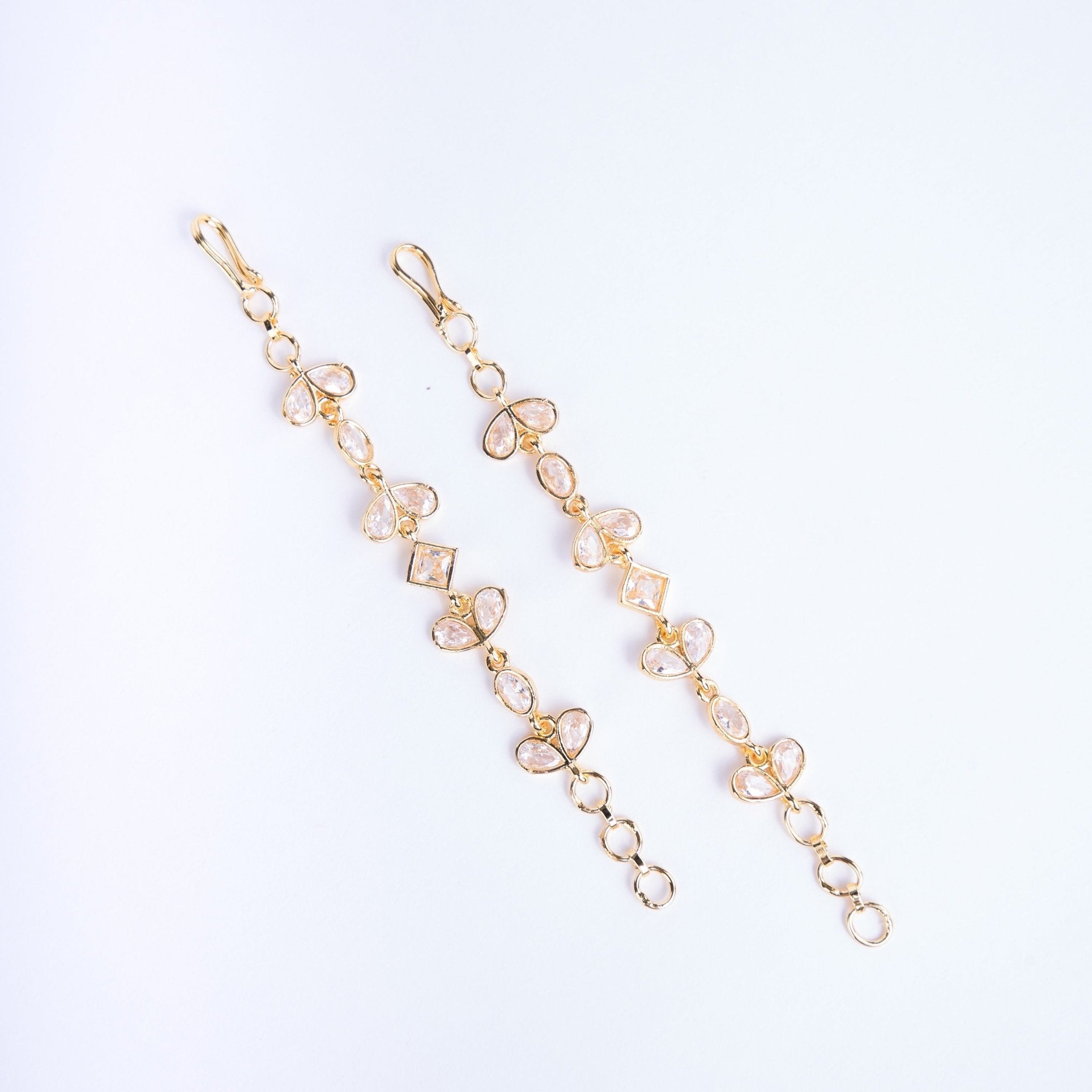 Opal Touch - Elegant Gold plated Ear Chain - Ear chain (Matil)