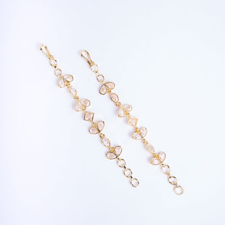 Opal Touch - Elegant Gold plated Ear Chain - Ear chain (Matil)