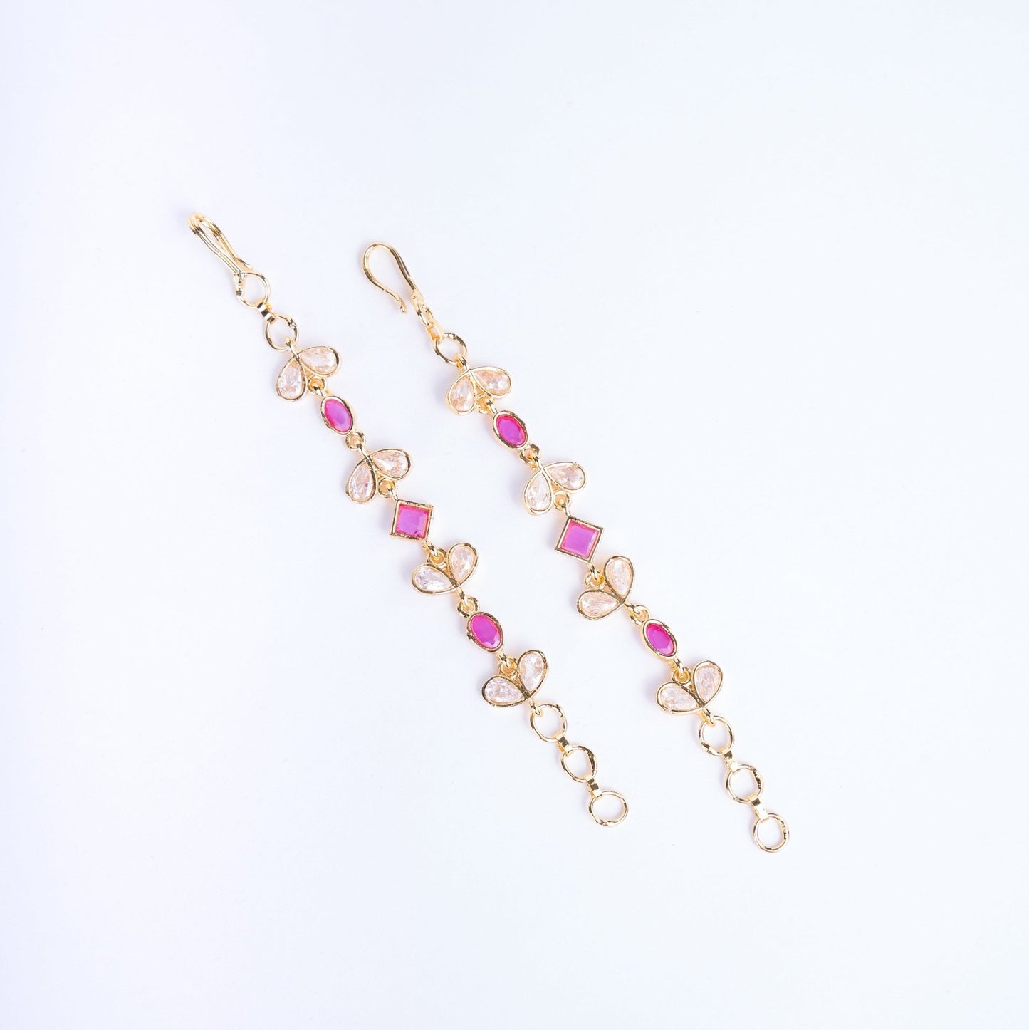 Opal Touch - Elegant Gold plated Ear Chain - Ear chain (Matil)