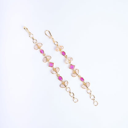Opal Touch - Elegant Gold plated Ear Chain - Ear chain (Matil)