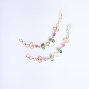 Opal Touch - Elegant Gold plated Ear Chain - Ear chain (Matil)