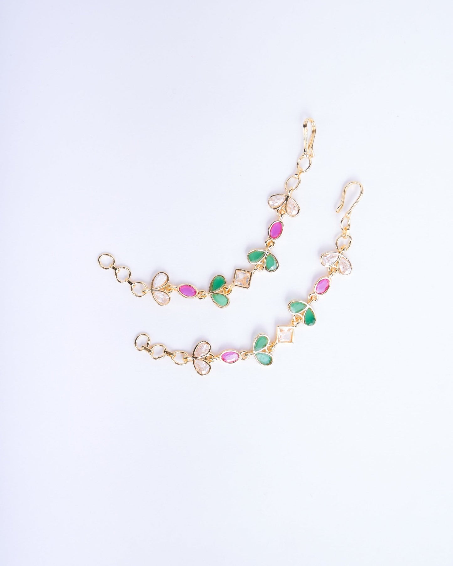 Opal Touch - Elegant Gold plated Ear Chain - Ear chain (Matil)