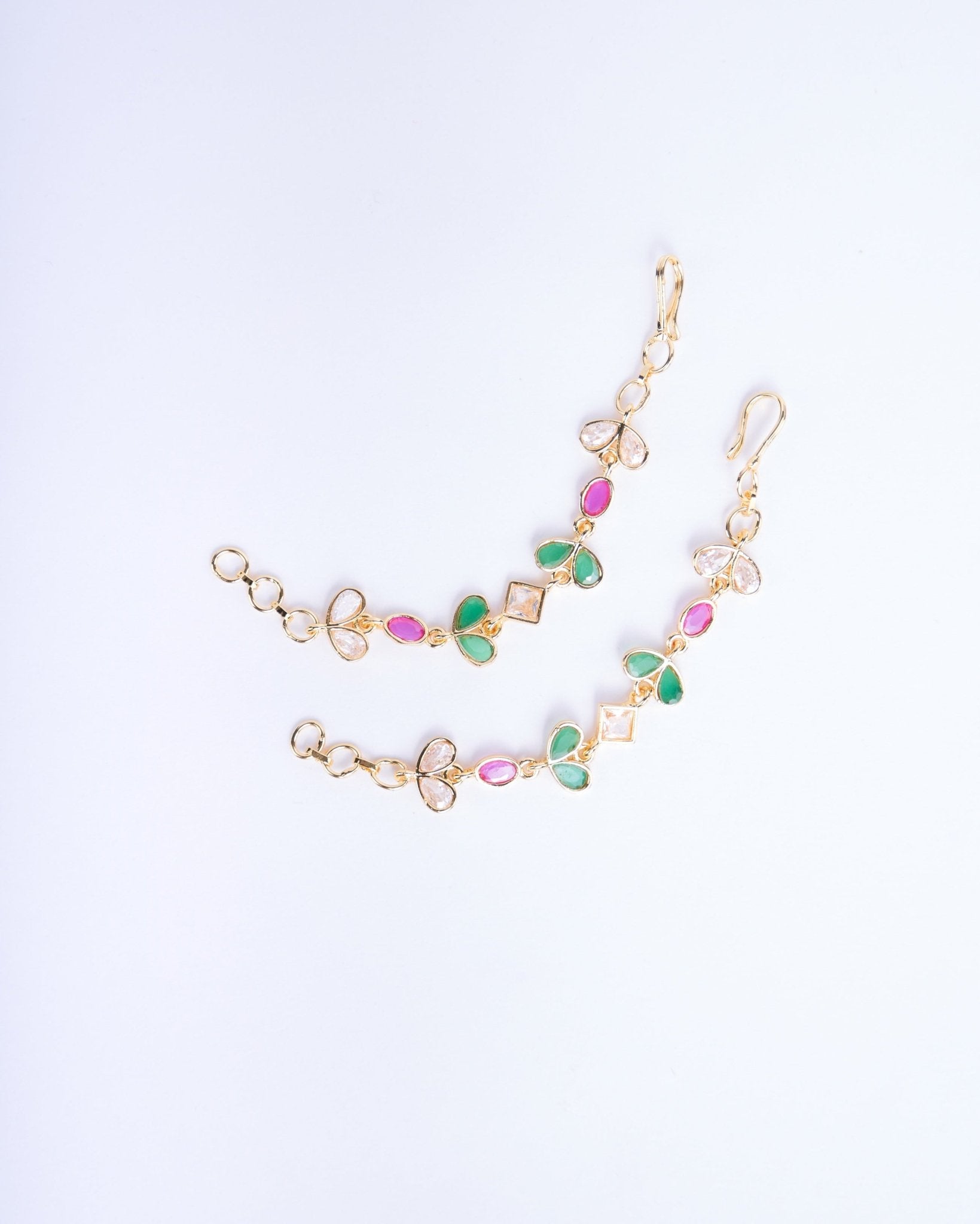 Opal Touch - Elegant Gold plated Ear Chain - Ear chain (Matil)