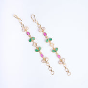 Opal Touch - Elegant Gold plated Ear Chain - Ear chain (Matil)