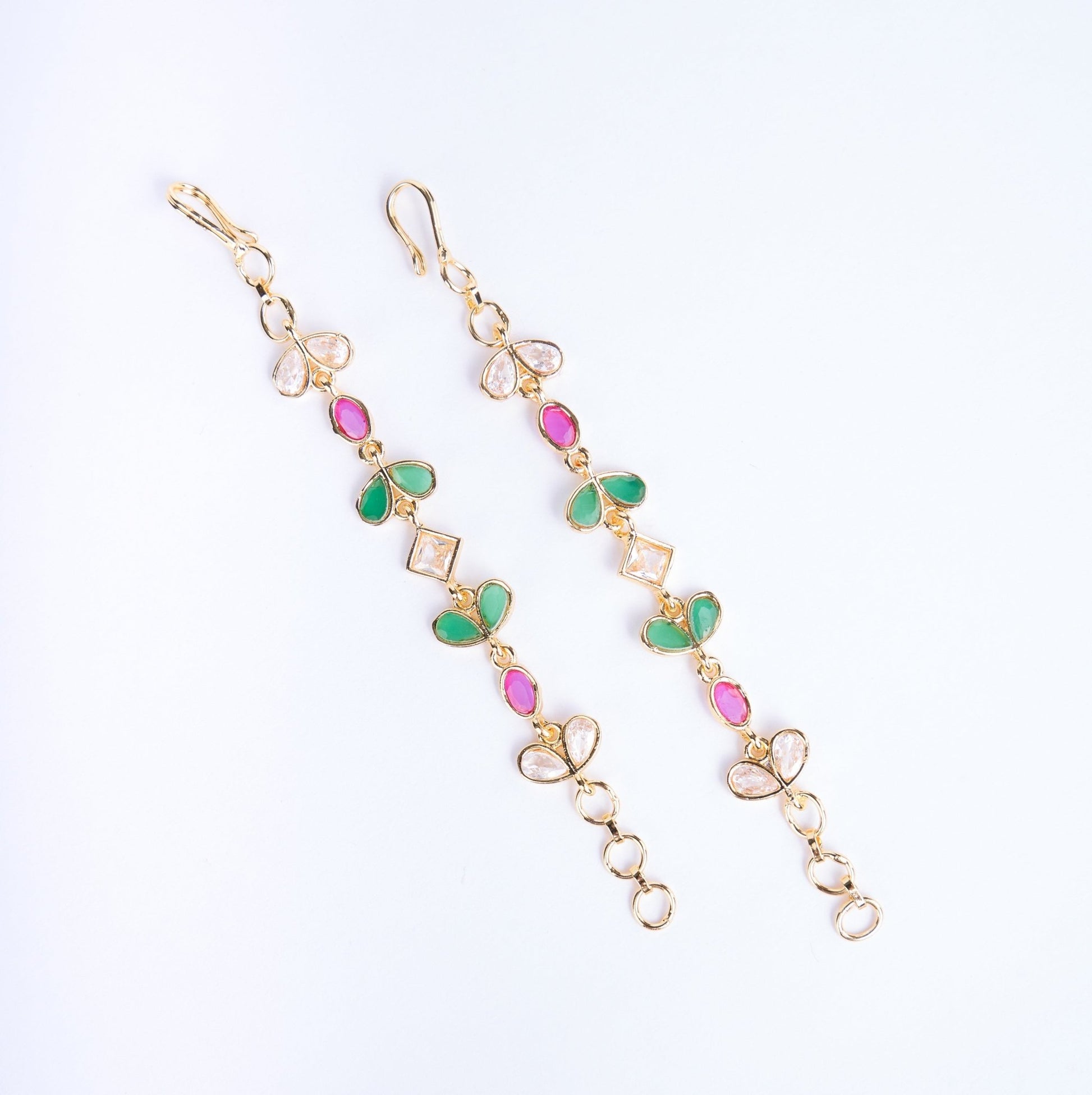 Opal Touch - Elegant Gold plated Ear Chain - Ear chain (Matil)