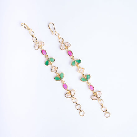 Opal Touch - Elegant Gold plated Ear Chain - Ear chain (Matil)