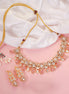 Necklace - Elegant Kundan & Stone Embellished Necklace Set with Maang Tikka - Opal Touch