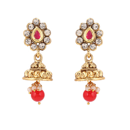 Opal Touch - Elegant Multicolor Polki Kundan Moti Mala - Necklace