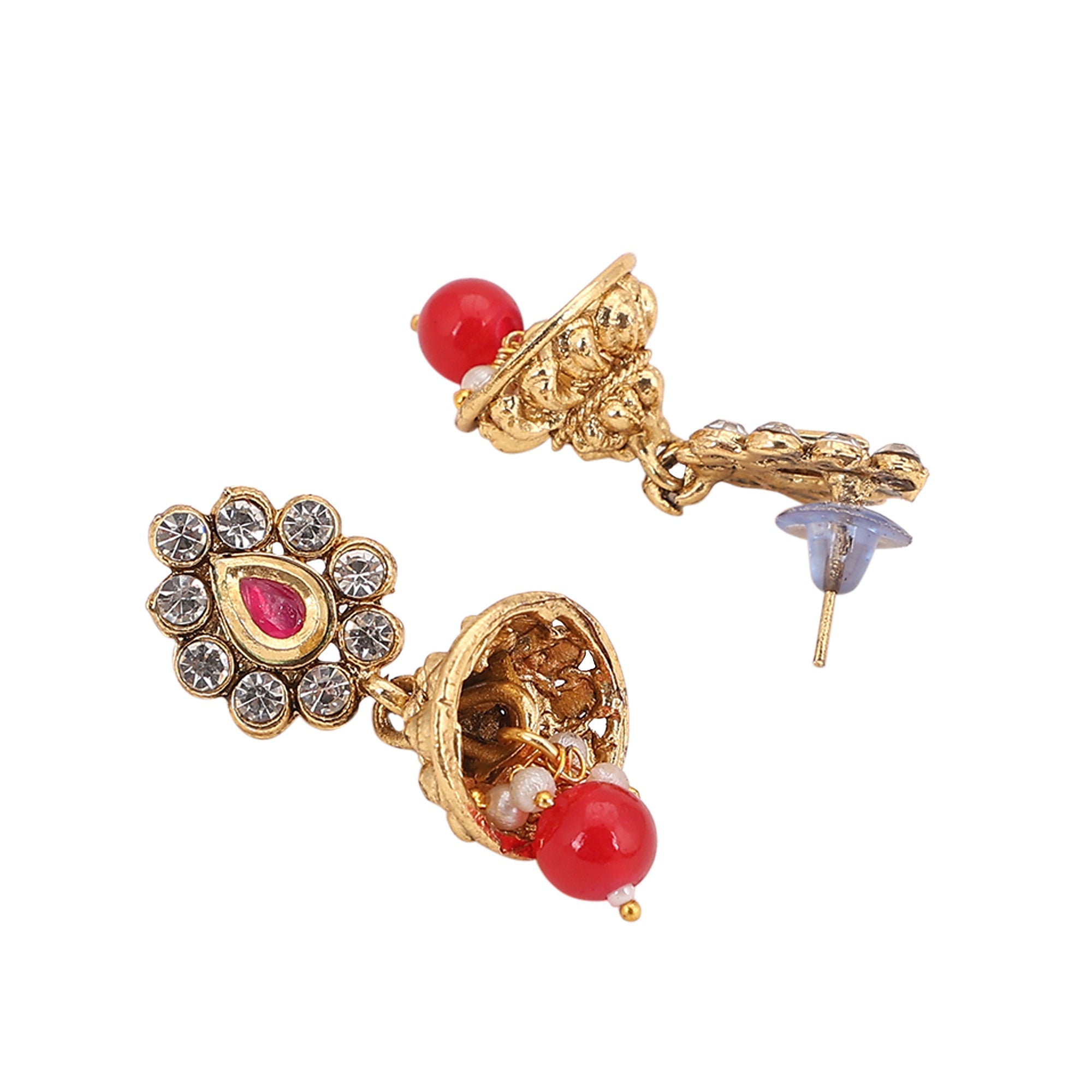 Opal Touch - Elegant Multicolor Polki Kundan Moti Mala - Necklace