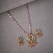Locket Set - Elegant Peacock Gold Plated Locket Set with Earrings - Opal Touch