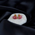 Studs - Elegant Red Peacock Studs - Opal Touch