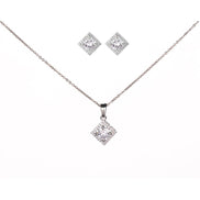Opal Touch - Elegant Rhodium Locket Set with Pearl Accent - Locket Set